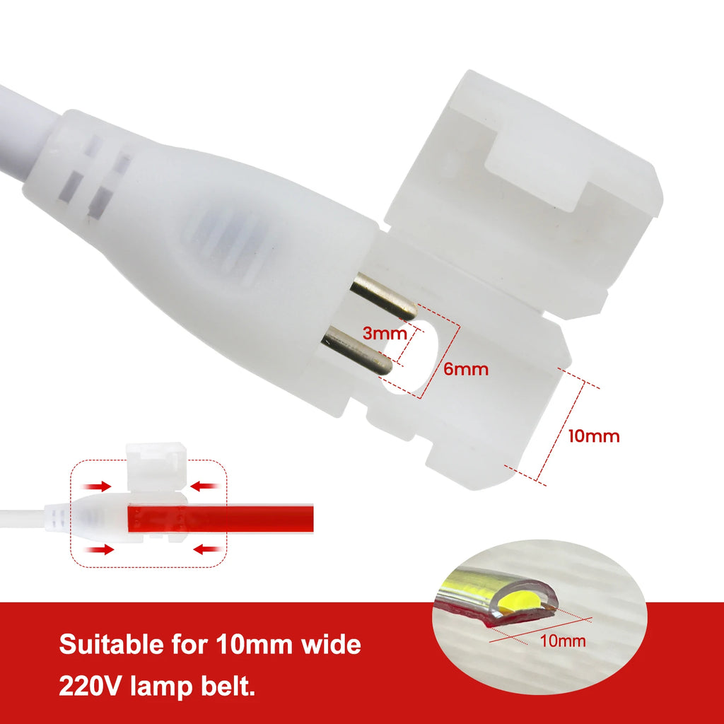 AC 220V COB Strip 240Leds/M IP65 Waterproof 3000K 4000K 6000
