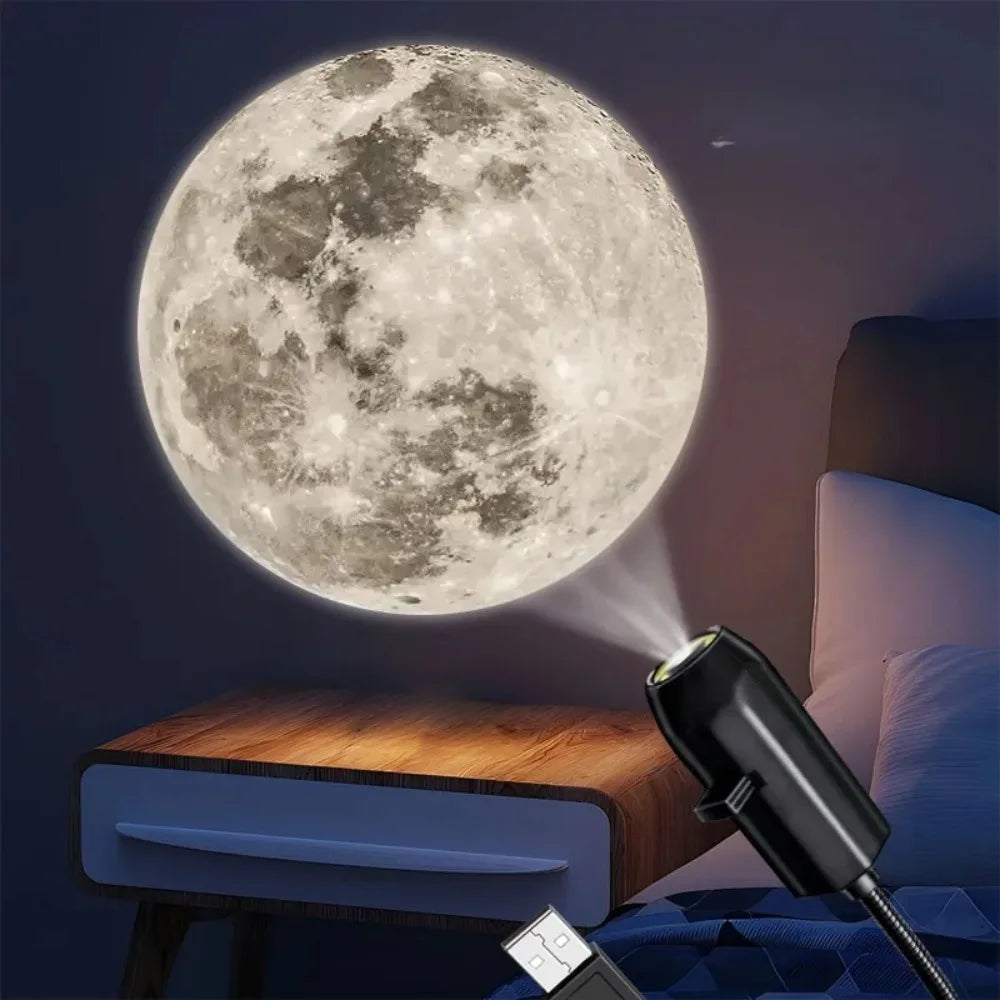 Moon USB Projector Light Custom Creative Pattern Room Atmosp