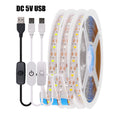5V USB LED Strip Light with Dimmer Switch 2835 60LEDs Waterp