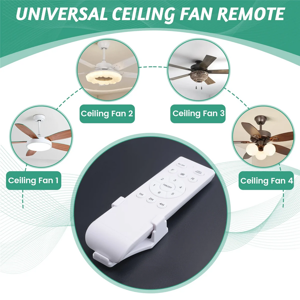 Universal Ceiling Fan Remote Control Kit Replacement 6-Speed
