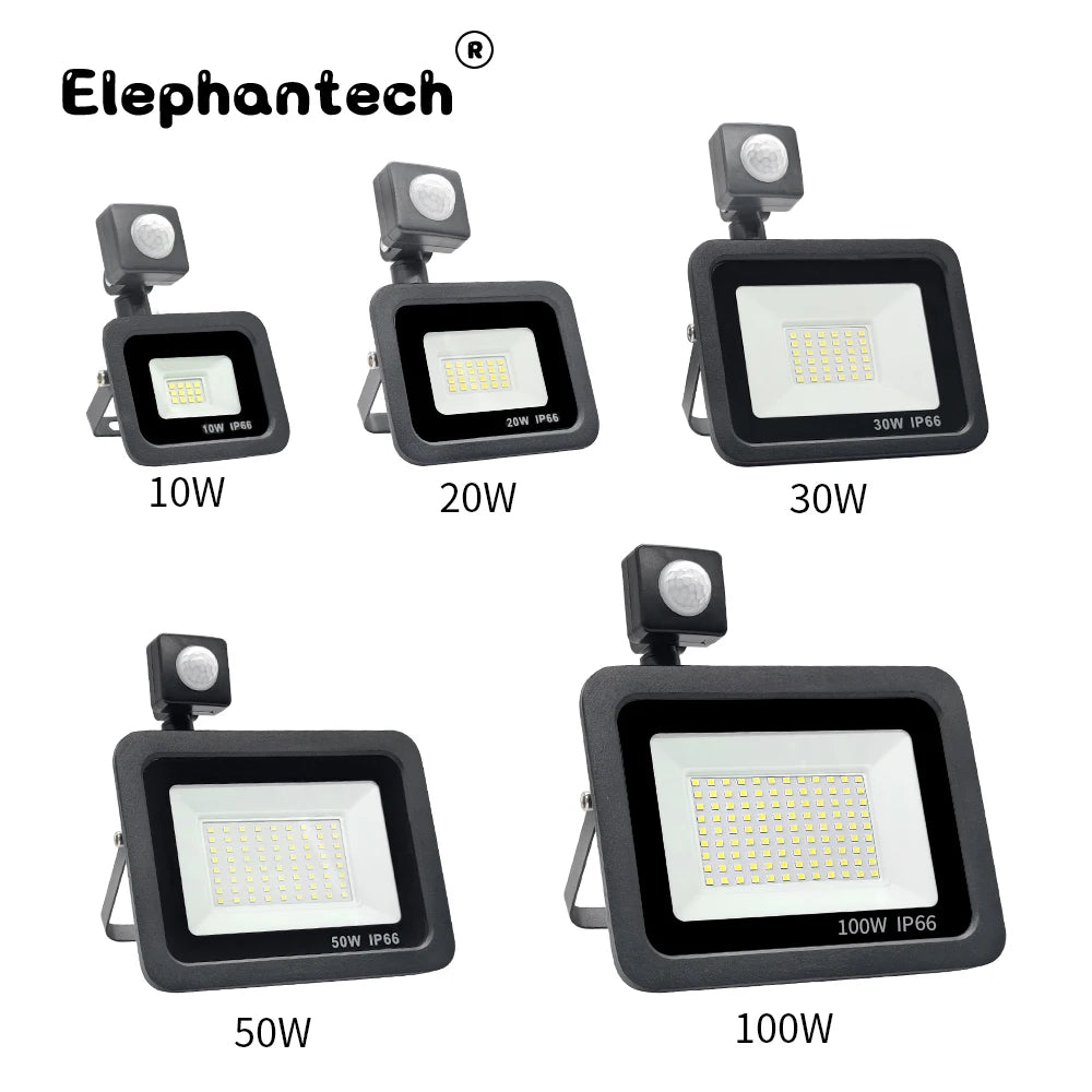 LED PIR motion sensor LED Flood Light Outdoor Led Spotlight 
