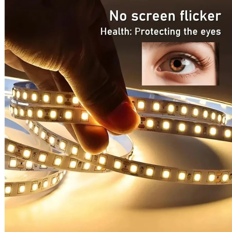 10 0.5M DC12V/24V SMD2835 LED Strip 120/180/240LEDs/M High D