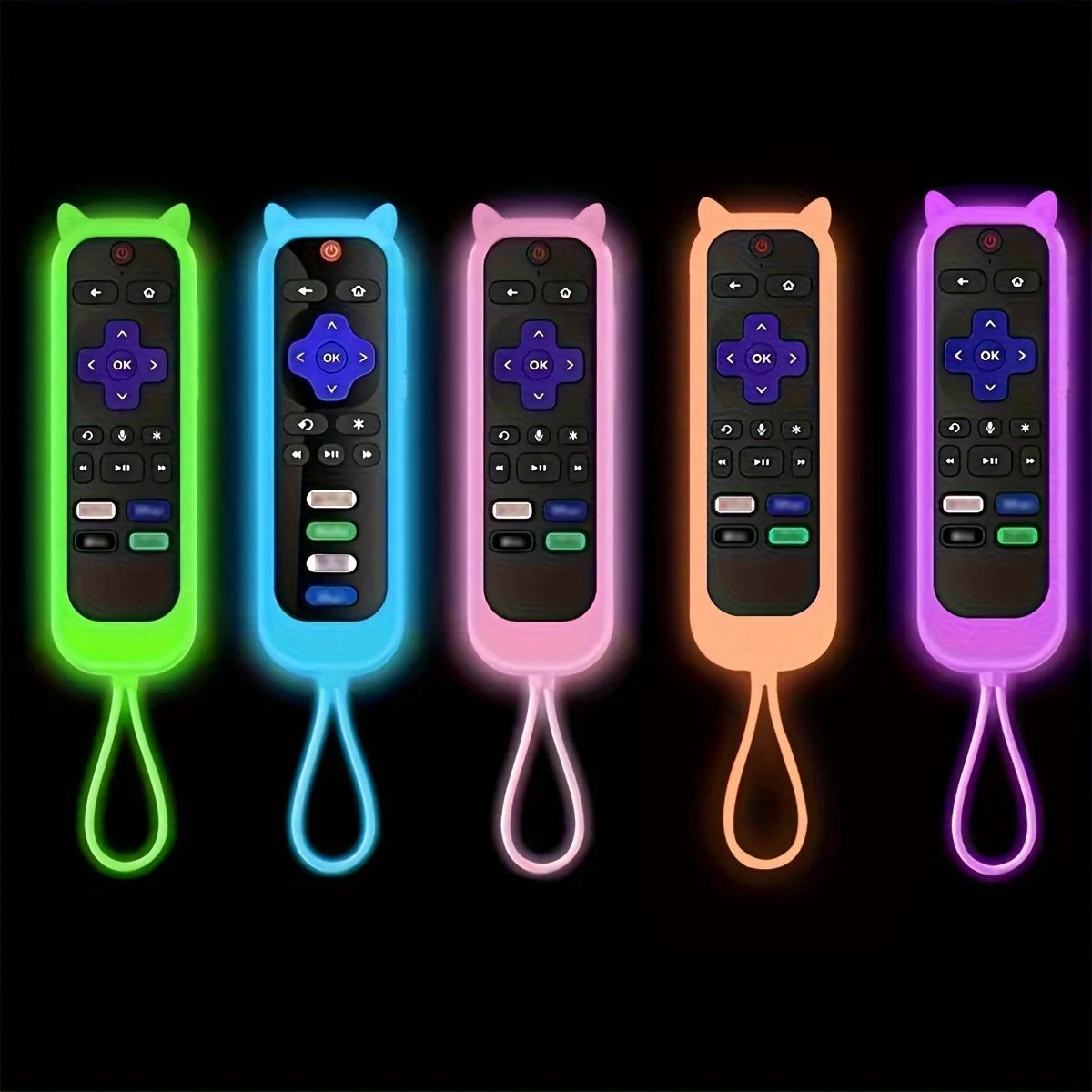 Glow in the Dark Cute Cat s Ears Shaped Silicone Universal R