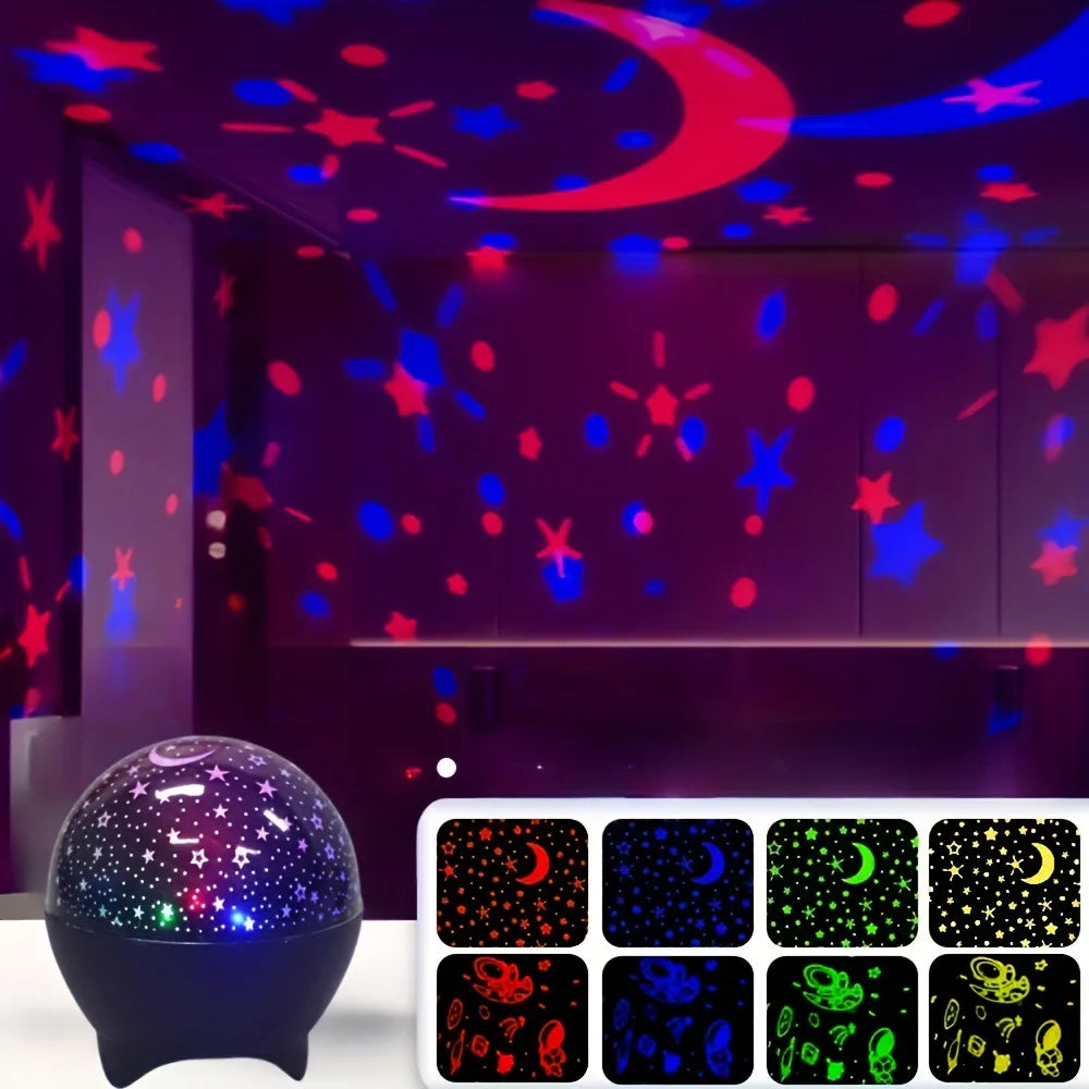 Projection Lamp RGB LED Starry Night Light USB Power Supply 