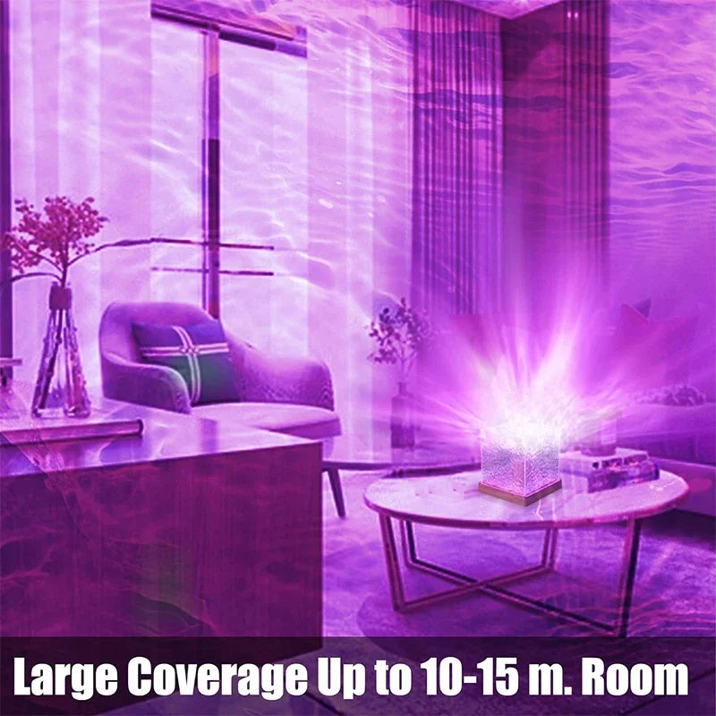 1-2Pack Ocean Wave Projector Light 16 Colors Midnight Aura A