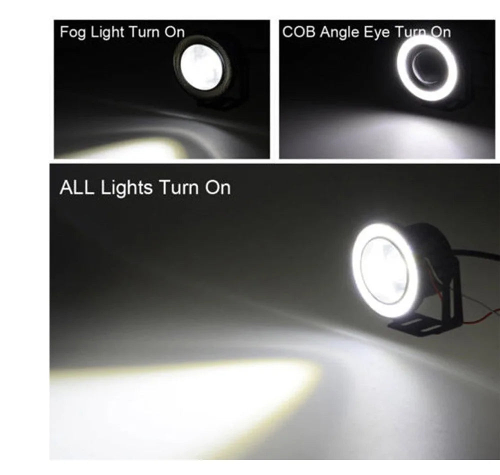 2.5 Inch Angel Eyes Halo Ring 12V Auto Modified Car LED Fog 