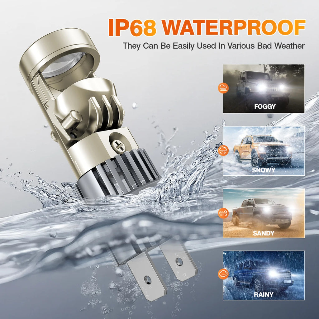 H11 H4 H7 LED Projector Lens Headlight 9005 9006 HB3 HB4 Car