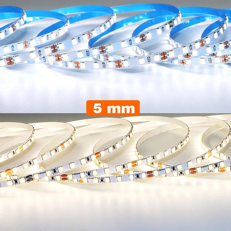 5mm 8mm LED Strip 2835 DC24V 12V 120LEDs/m Home Lamp Strips 