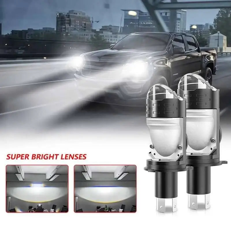 H4 Projector Lens LED Headlight Car Motorcycle 10000LM 100W 