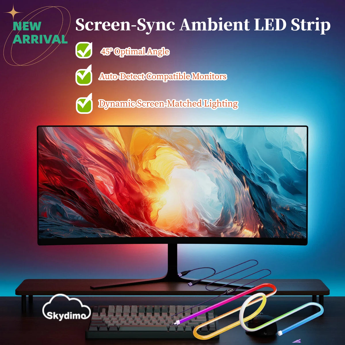 Smart LED Strip Backlight for PC Monitor 24-34 Sync Screen C