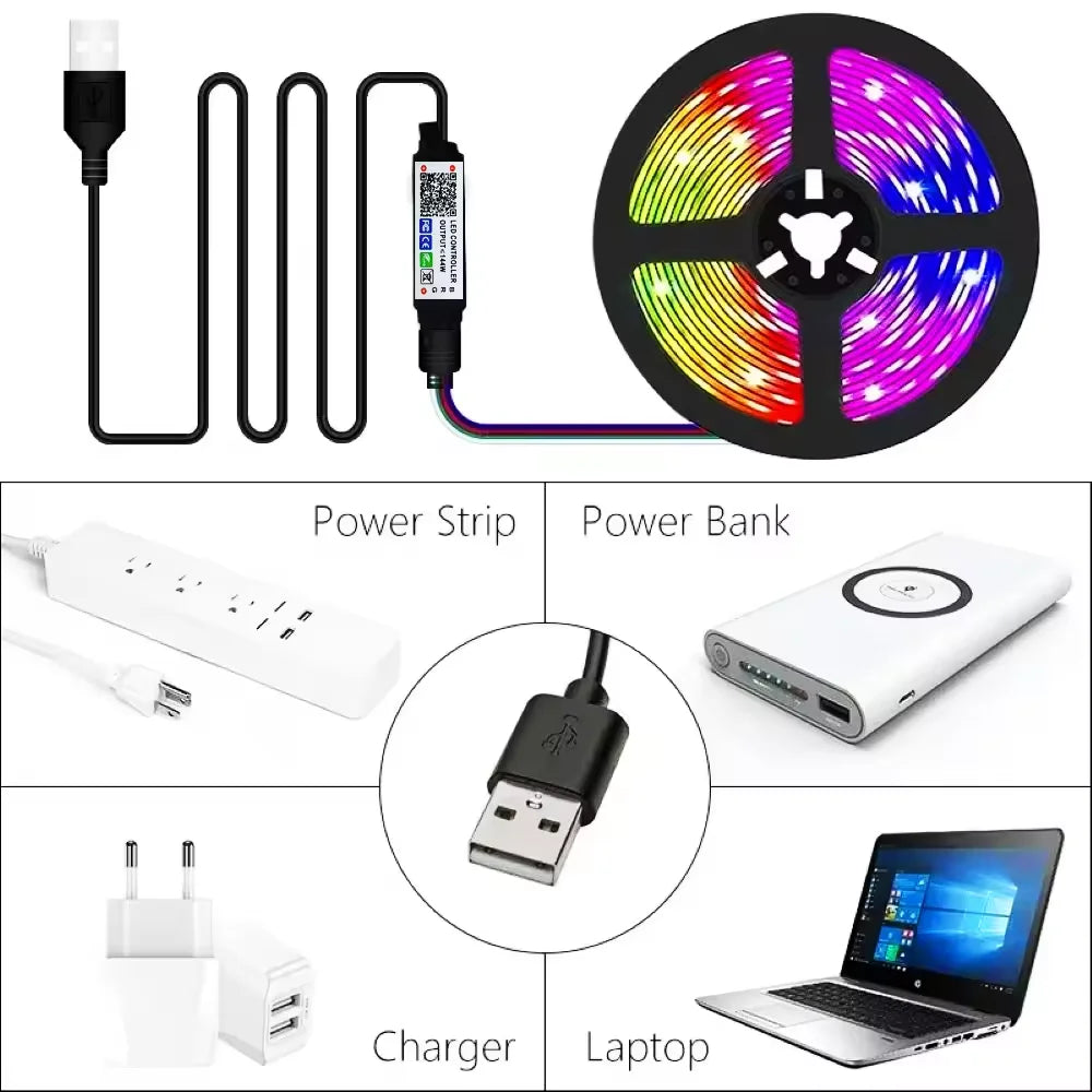 Bluetooth LED Strip Lights Smart SMD 5050 APP Remote Control