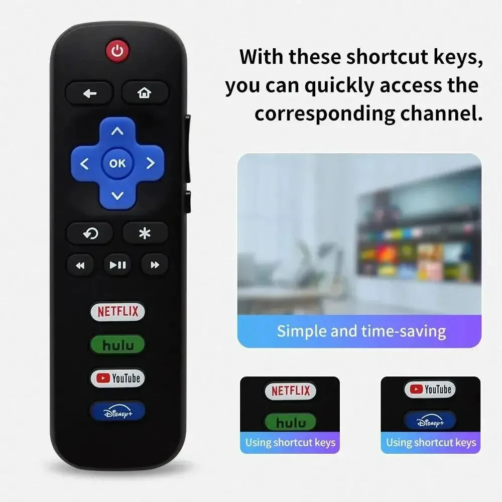 Universal Remote Control Use for Roku TV Controller with Sho