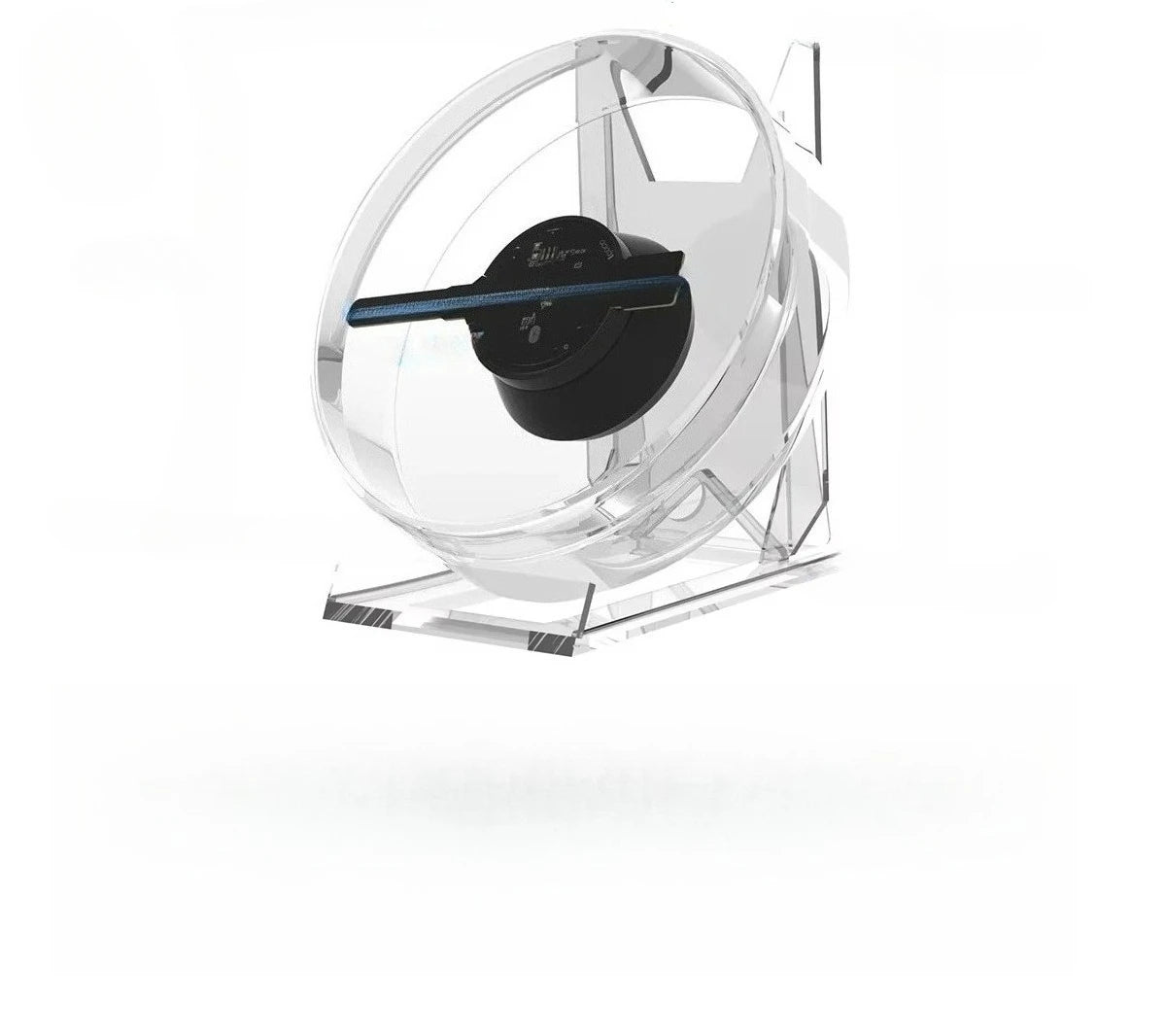 Mini 3D Holographic Projector Fan Desktop LED Advertising Machine Hologram Picture Video Display with Remote Control & Stand