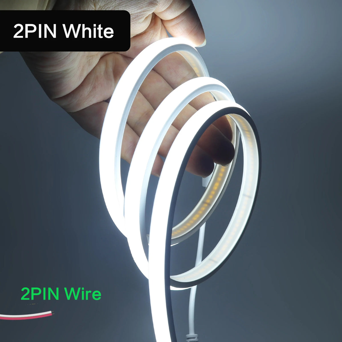 5V USB COB Neon LED Strip With Dimmer IP68 Waterproof 320LEDs/M White Natural Warm Neon Rope Light Indoor/Outdoor Linear Decor
