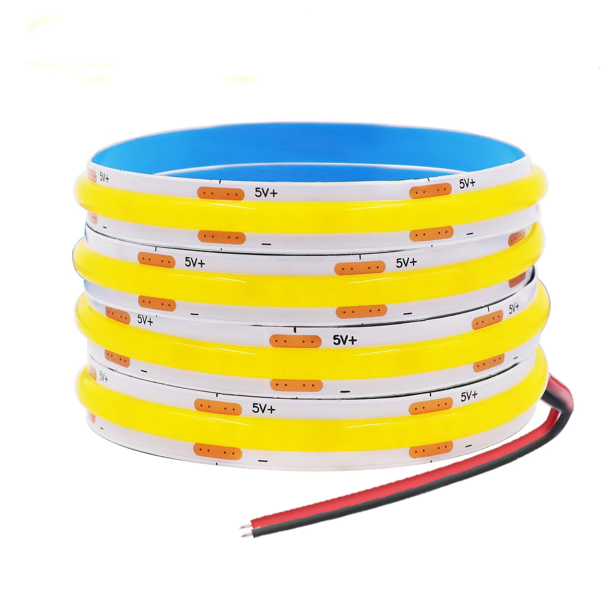 5V USB COB LED Strip with 2Pin Wire DC Plug 320leds/m Linear Dimmable Ribbon Tape Home Wardrobe Kitchen DIY TV Mirror Backlight