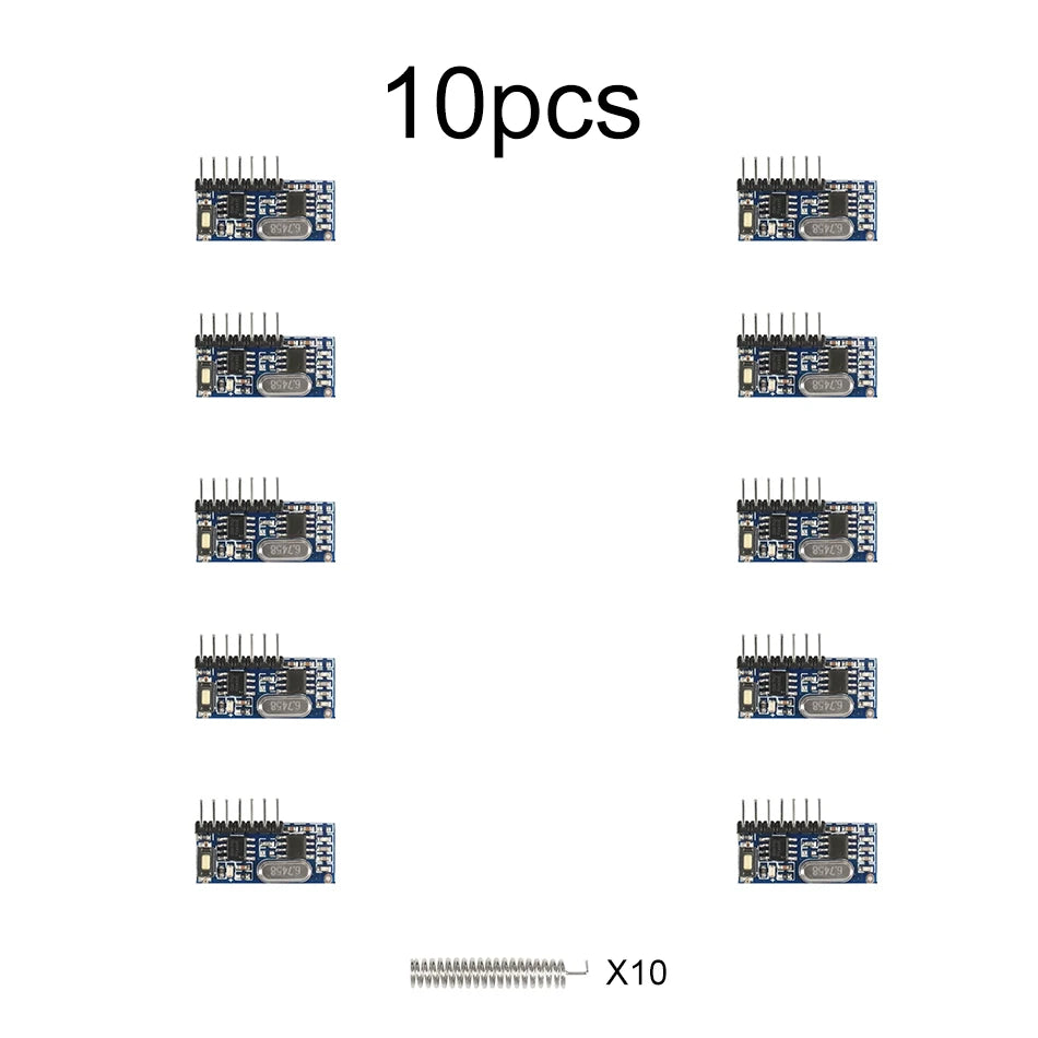 QIACHIP 433mhz Wireless Wide Voltage Coding Transmitter + Decoding Receiver 4 Channel Output Module For 433 Mhz Remote Controls