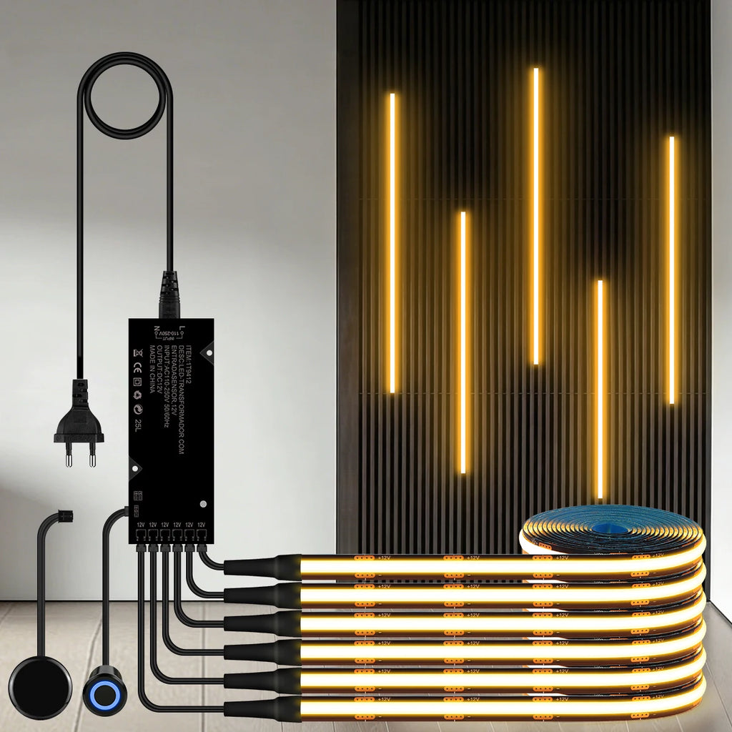 Dimmable Double Touch Sensor COB LED Light Strip For Acousti