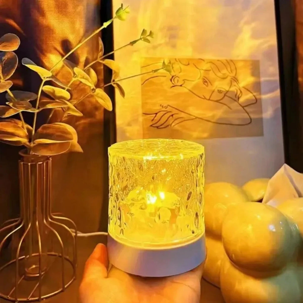 Rechargeable 16 Color LED Water Ripple Projector Night Light