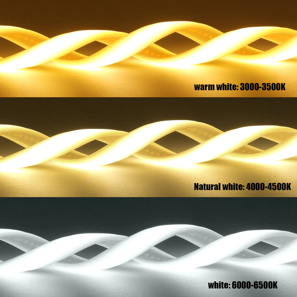 DC12V 24V COB Strip With 2PIN /DC Cable IP67 Waterproof Outd