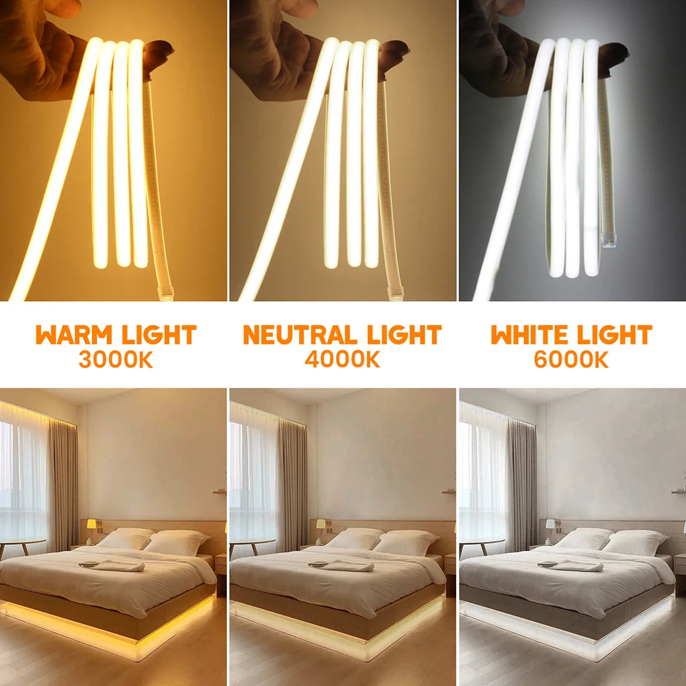 Dimmable Switch 220V COB LED Strip Neon Light Dimmer Power K
