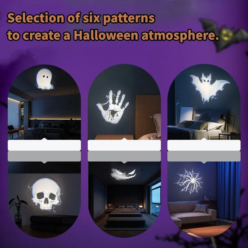 USB Projector Light Halloween Ghost Skull Night Light Switch