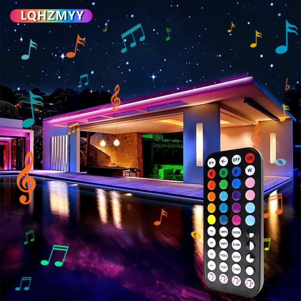 A Set of 5V Low-Voltage Rgb Led 5050 Light Strips with 44-Ke