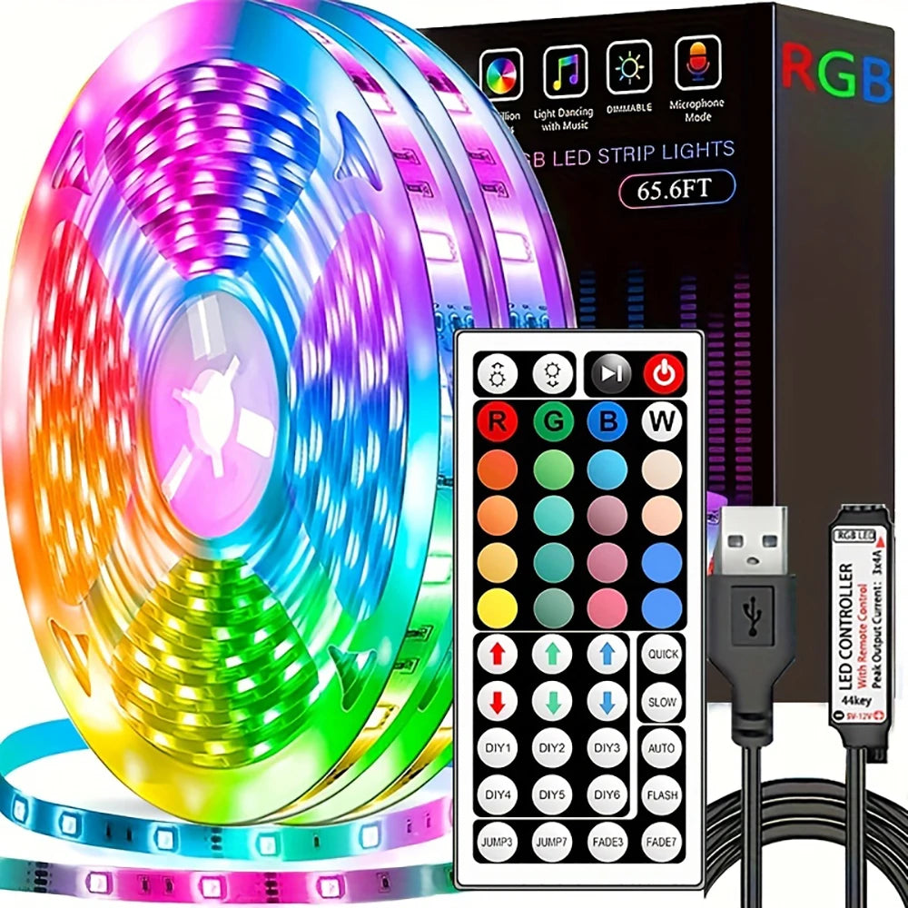 Led Strip Lights with 44 Key Remote Control 1m 5m 10m 20m RG