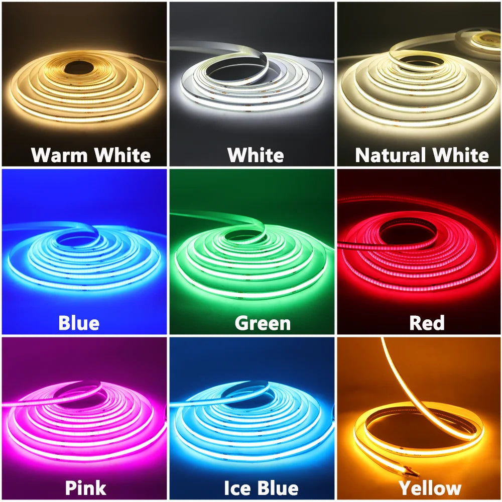 5V COB LED Strip Light 320LEDs/M Touch Sensor Dimmable USB F
