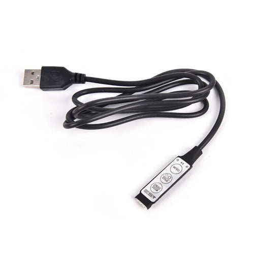 0.5m 1m RGB Controller 5V USB Connector Cable 4pin Line Dimm