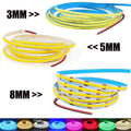 DC 12V COB Strip 320Leds/M Width 3MM 5MM 8MM White/Pink/Red/
