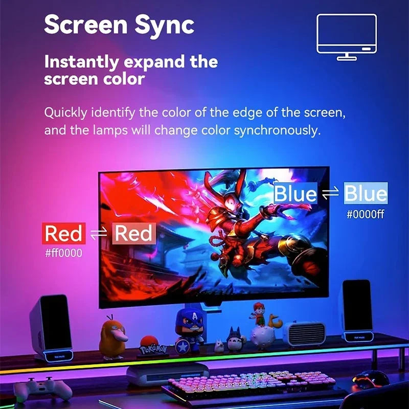 Computer Screen LED Sync Light Smart Gaming Strip Light Moni