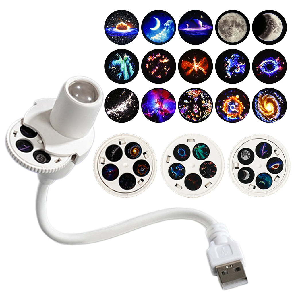 Starry Sky Night Light Projector 360 Degree Rotating Design 