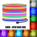 PCB 5MM 4PIN RGB COB Strip IP20 Self Adhesive Flexible Ribbo
