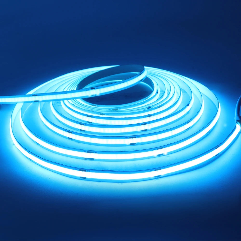 DC 12V COB Strip 320Leds/M Width 3MM 5MM 8MM White/Pink/Red/Yellow/Ice Blue/Green TV Backlight Flexible Ribbon Rope LED Light