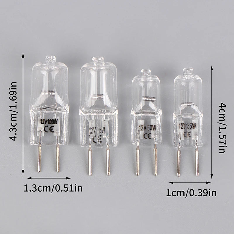 12V GY6.35 Halogen Lamp Beads 35W 50W 75W 100W Microscope Ac