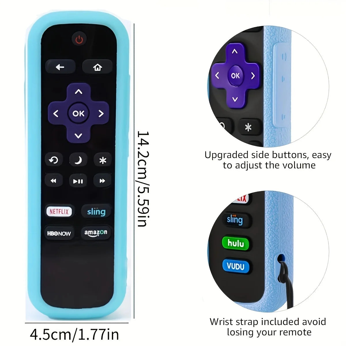2pcs Glow-in-the-Dark Silicone Remote Cover for TCL Hisense 