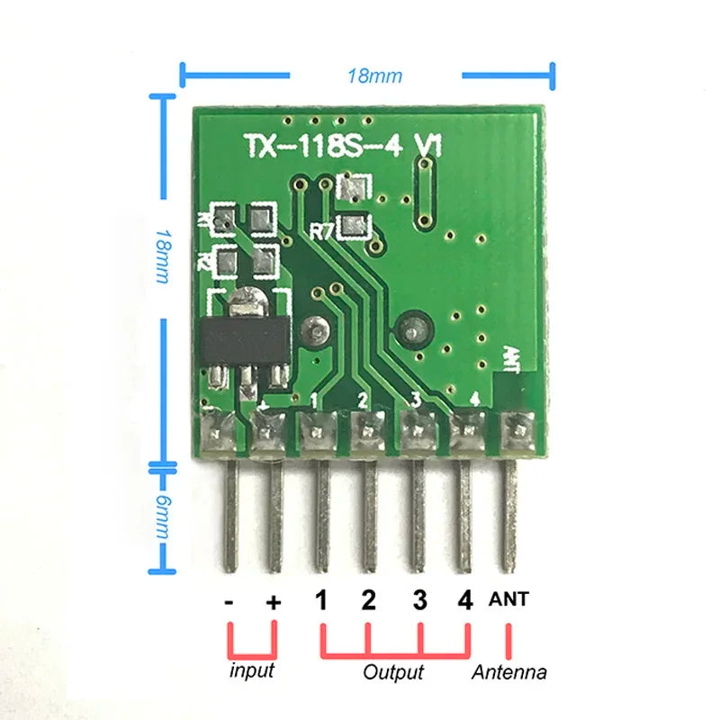QIACHIP 433mhz Wireless Wide Voltage Coding Transmitter + De