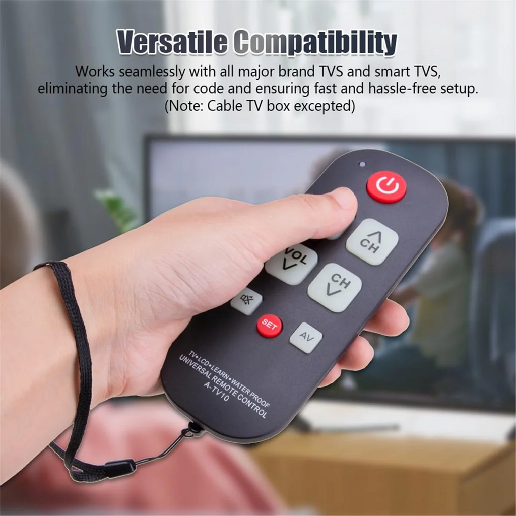 A73E-A-TV10 TV Remote for Seniors Universal Controller Simpl