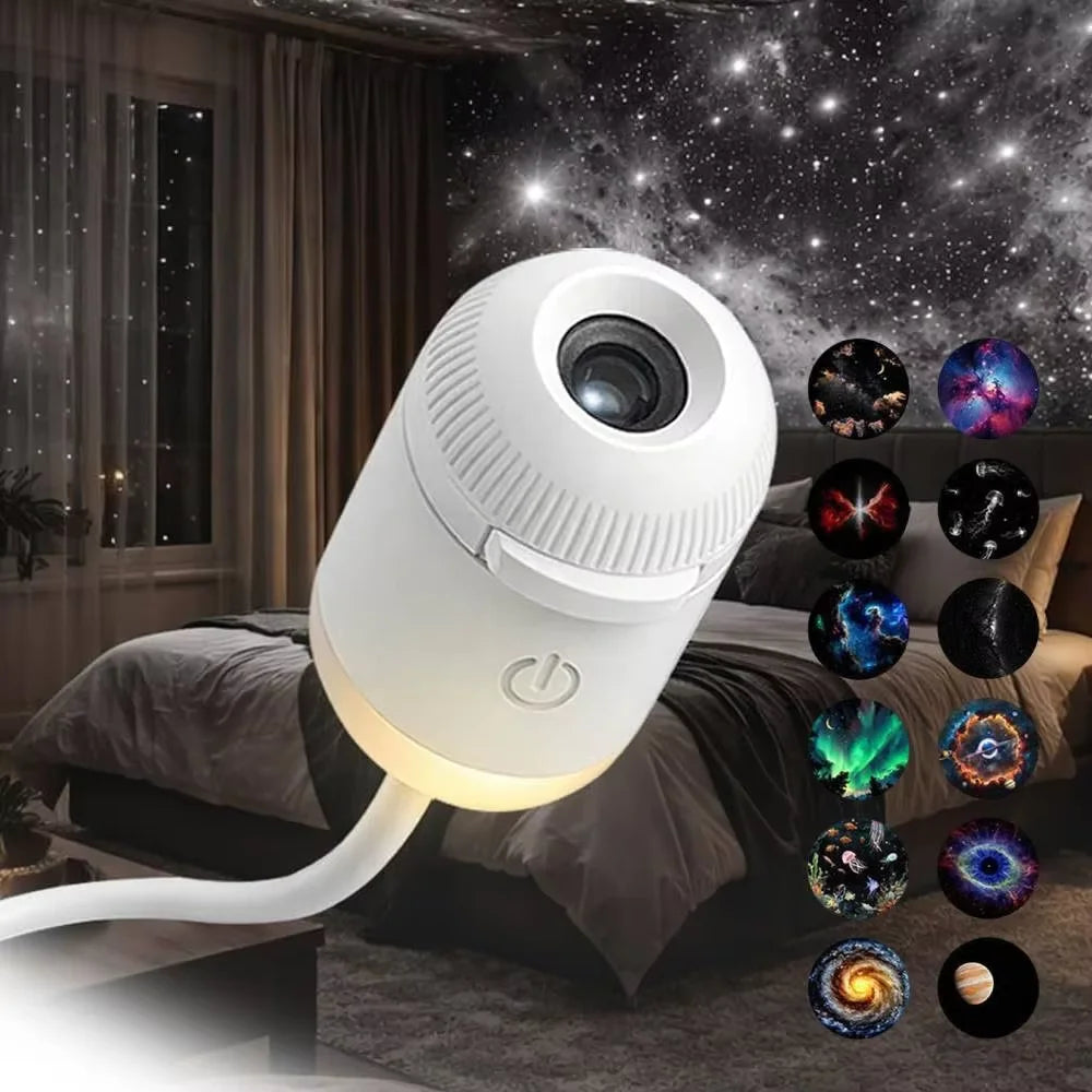 Mini Galaxy Star Projector Night Light Starry Sky Ambient La