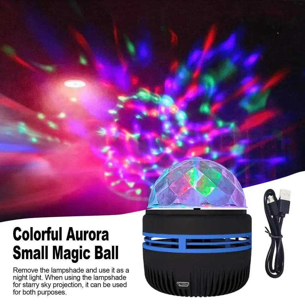 Galaxy Starry Sky Projector Light USB Remote Control Rotating Multicolour Night Light for Bedrooms Ambiance Christmas Decoration