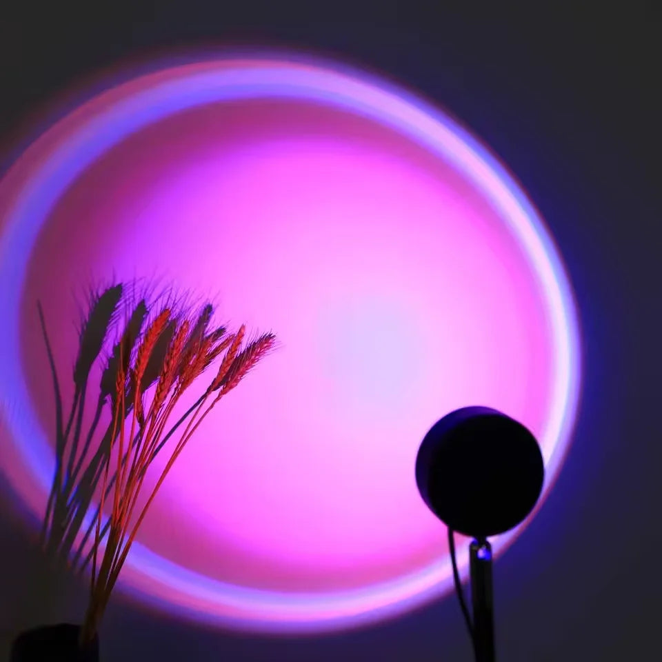 USB LED Projector Night Light RGB Sunset Atmosphere Night Li