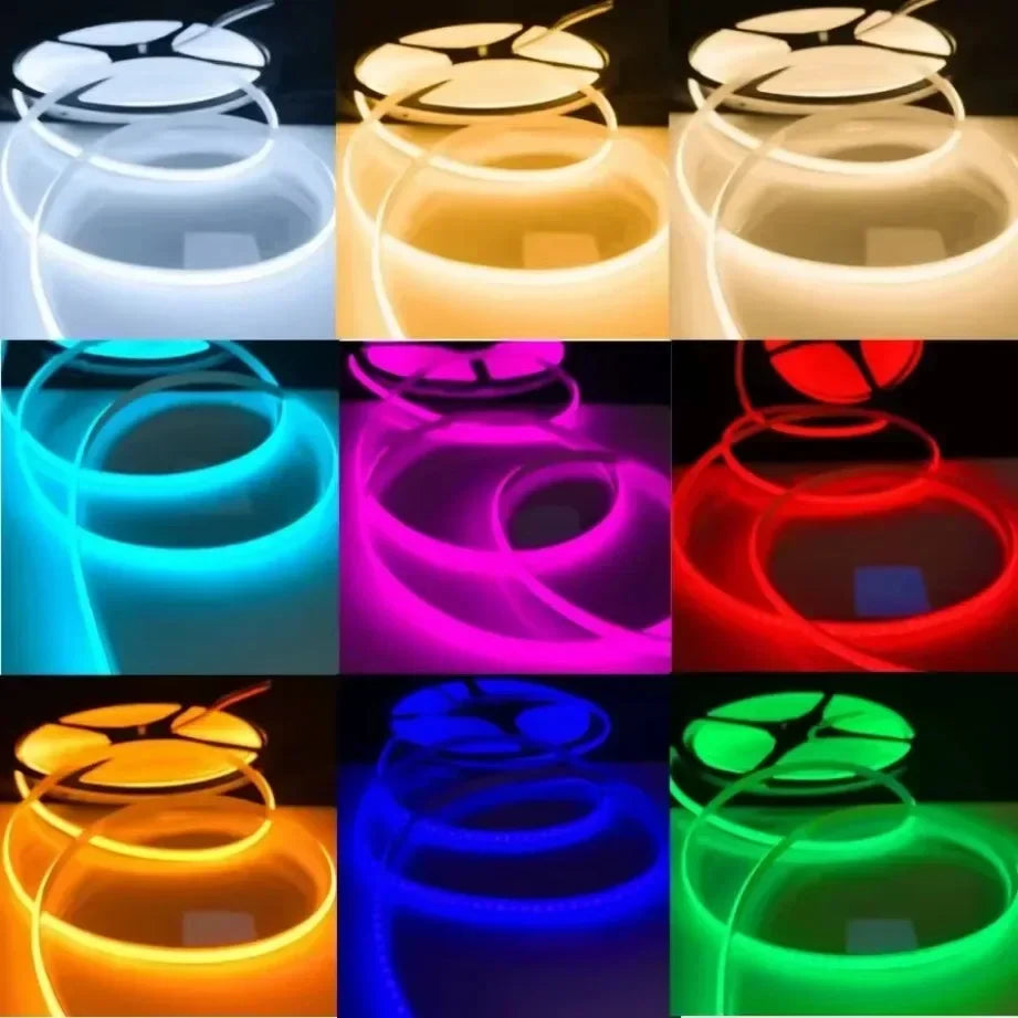 220V COB LED Strip 0.5M-10M Flexible Tape Light Smart IC No 