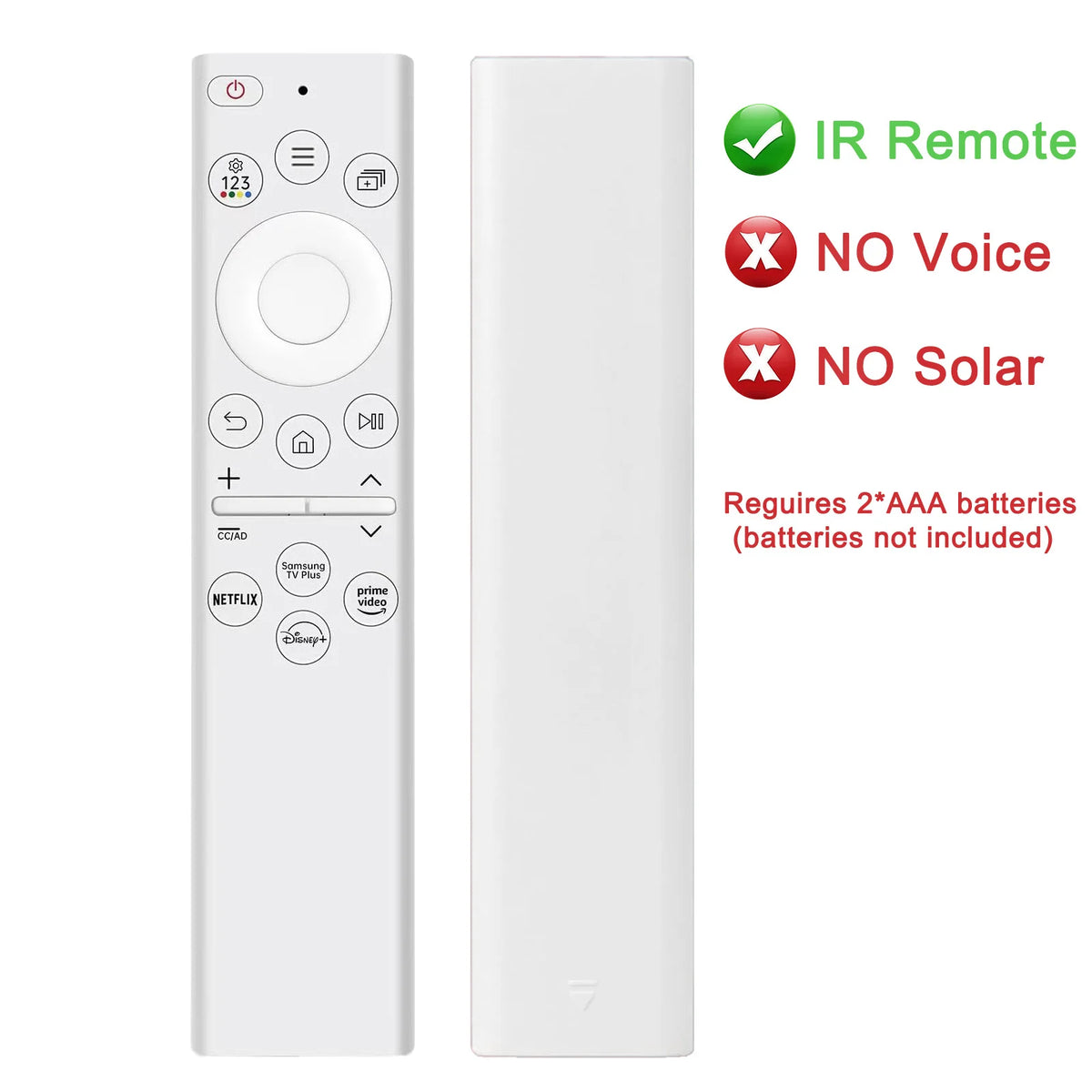 BN59-01391A Solar Voice Remote for Samsung TV Remotes Replacement with Bluetooth Rechargeable Solar Cell Fit for Samsung Remote