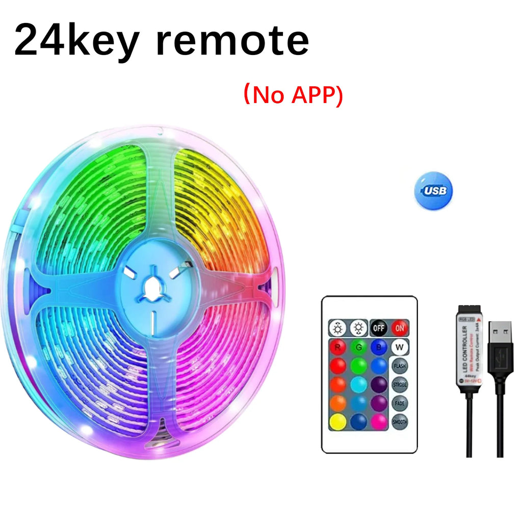 5V USB Led Lights for Room RGB Led Strip Lights 10m 20m 30m Flexible Ribbon Diode Tape for Room Bedroom Decor TV Backlights