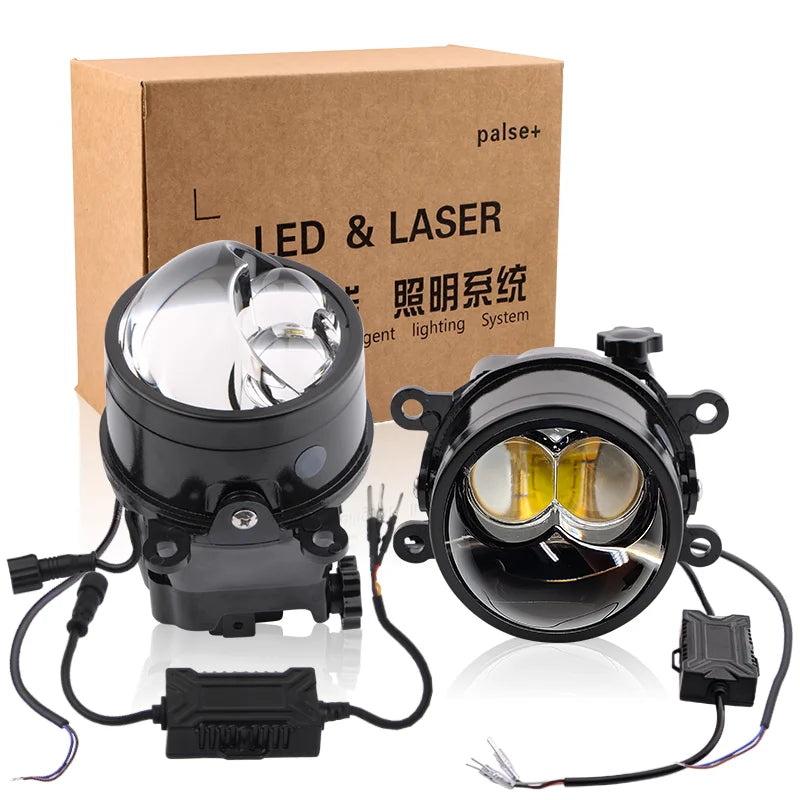 3.0Inch Led Projector Laser Lens Fog Lamp White Light 6000K 