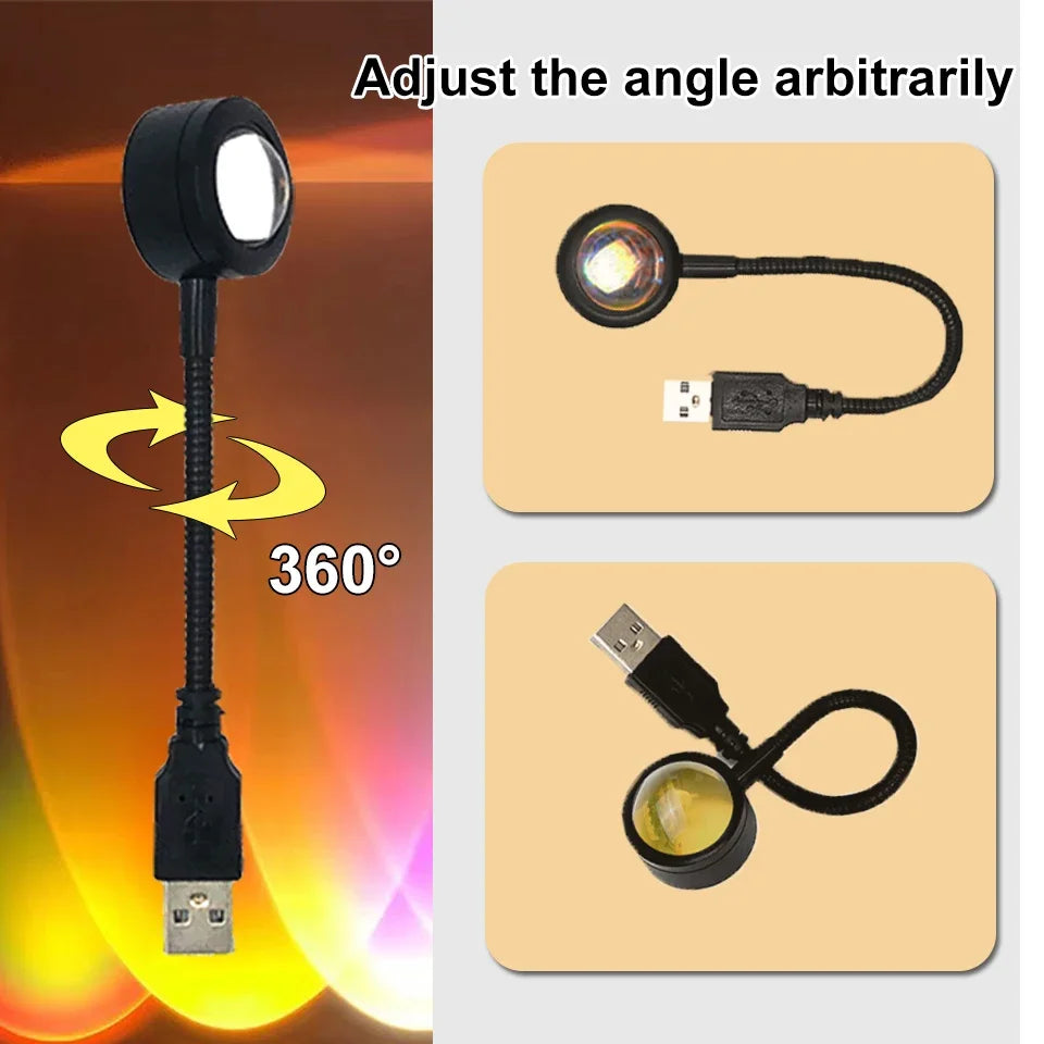 Drop Shipping USB Sunset Lamp LED Without Choice Mark Rainbo