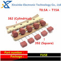 20PCS Square Fuse 0.5 1 1.25 1.6 2 2.5 3.15 4 5 6.3 8 10 A 2
