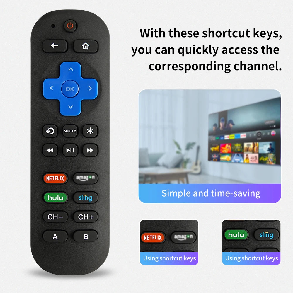 Replacement Remote Control - Compatible with Roku Express Pr