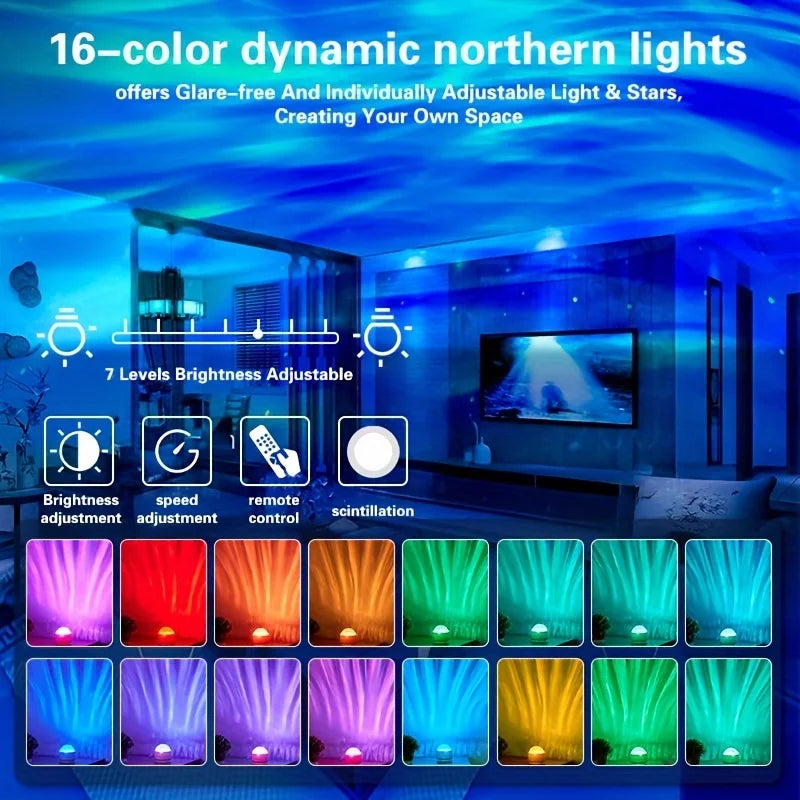 Northern Aurora/Water Ripple Projector Lamp LED Night Light 