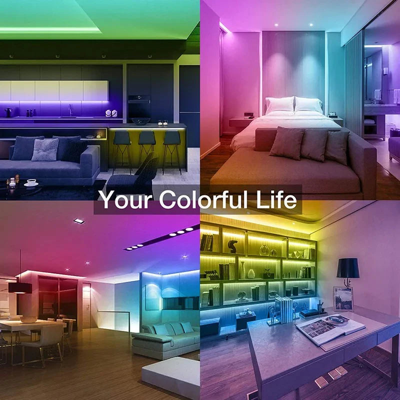 RGB LED Lights with Battery USB 5V LED Strip Lights IR Remot